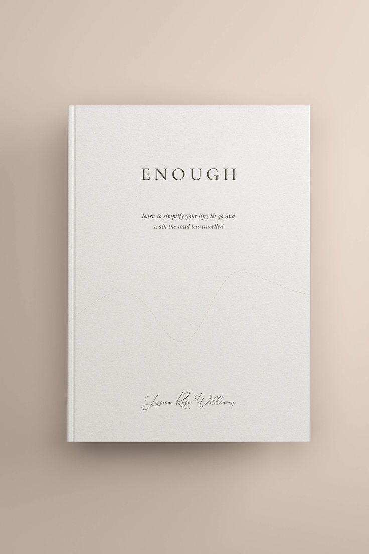 the front cover of an enquich book on a beige background with black lettering