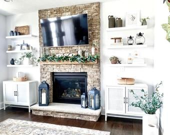 the living room is clean and ready to be used as a home decorating area