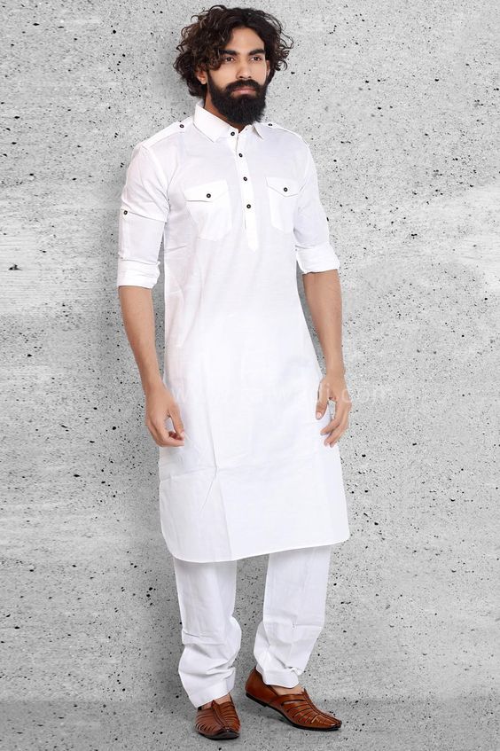 casual pathani Pathani Kurta Pajama, Kurta For Man, Pathani Suit, Pajama Men, Kurta Pajama Men, Indian Groom Wear, Kurta Men, Mens Kurta Designs, White Kurta