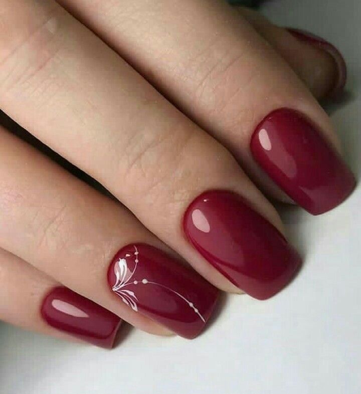 Acrygel Nails, Manicure Nail Designs, Classic Nails, Makijaż Smokey Eye, Nails Diy, Latest Nail Art, Red Nail, Diy Nail Art, Fancy Nails