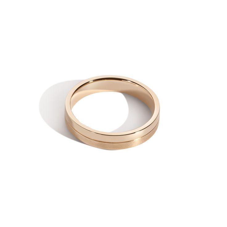 The Every Love series is a gender-neutral collection for all walks of love. The Horizontal Better Half Band features a 50/50 high polish / matte finish separated by a groove at the band's center. Metal: 14K Yellow Gold, 14K Rose Gold, 14K White Gold, 18K Yellow Gold, or Platinum Band Width: 4mm This piece is made to order in NYC. For questions, contact us. Love Series, Better Half, Gold Band, 50 50, Gold Bands, Of Love, Gender Neutral, Platinum, Wedding Rings