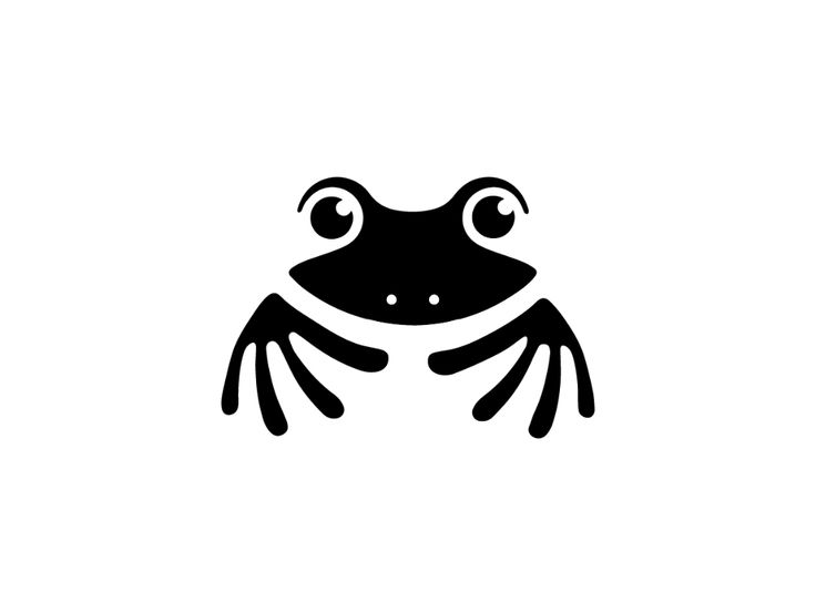 a black and white frog with big eyes