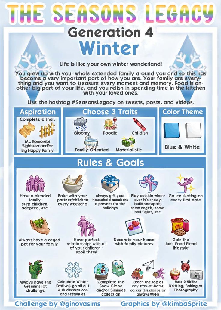 the season's leggy generation 4 winter info sheet