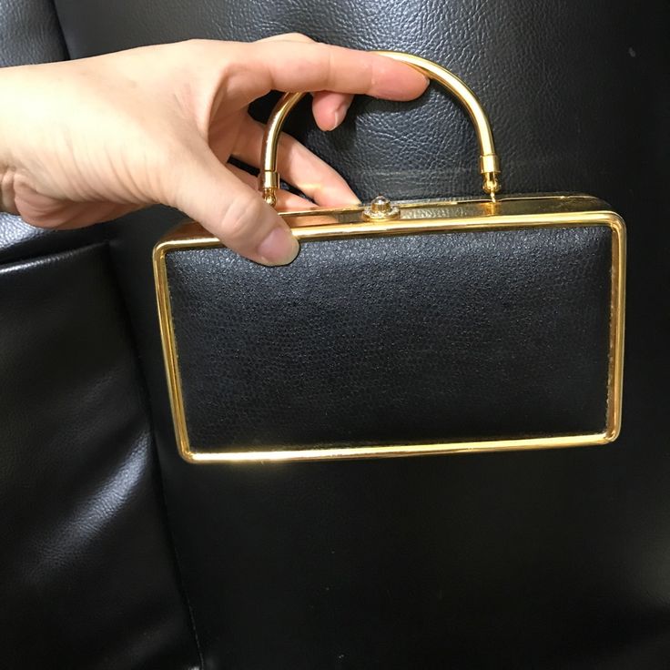 Elegant Gold Bag! Excellent Condition! Never Have Change To Wore It Sit In My Closet For Many Years Can Wear Without Or With The Chain And Handlein Three Ways Bundle Savecan Trade Luxury Phone Bag With Detachable Strap For Formal Events, Luxury Formal Phone Bag With Detachable Strap, Elegant Rectangular Bag With Gold Clasp, Elegant Rectangular Bags With Gold Clasp, Rectangular Bags With Gold Clasp For Everyday Use, Formal Rectangular Bag With Gold Clasp, Chic Handheld Phone Bag For Evening, Luxury Evening Phone Clutch Bag, Luxury Evening Clutch Phone Bag