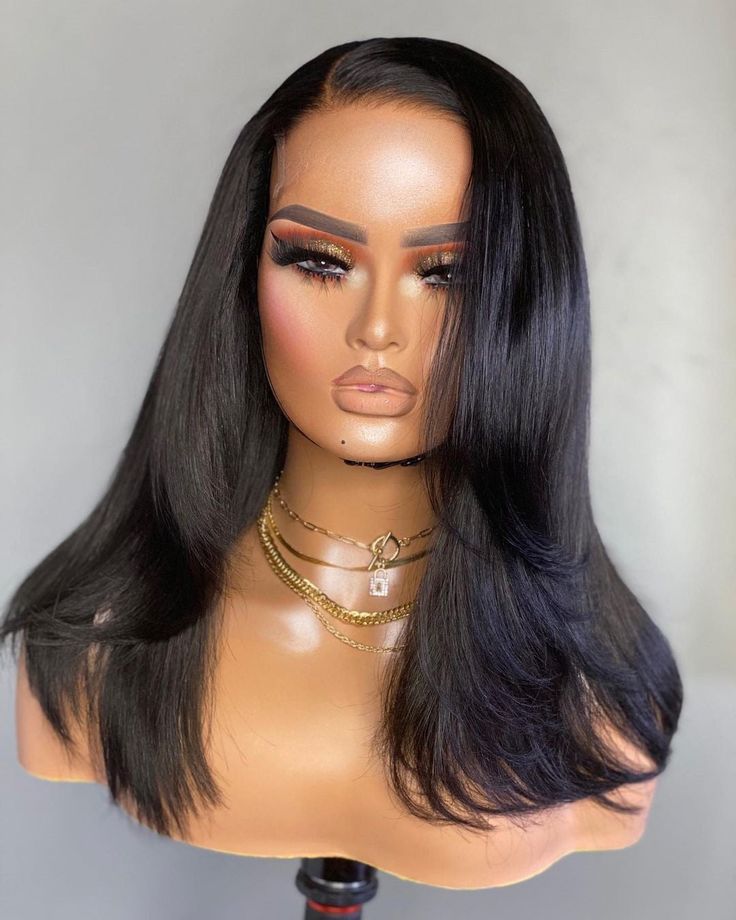 layered straight side part 5x5 lace closure wig 5x5 Lace Closure Wig, Lace Closure Bob, Black Hair Types, Blessed Wednesday, Short Bob Wigs, Lace Closure Wig, Closure Wig, Frontal Wig, Cap Hair