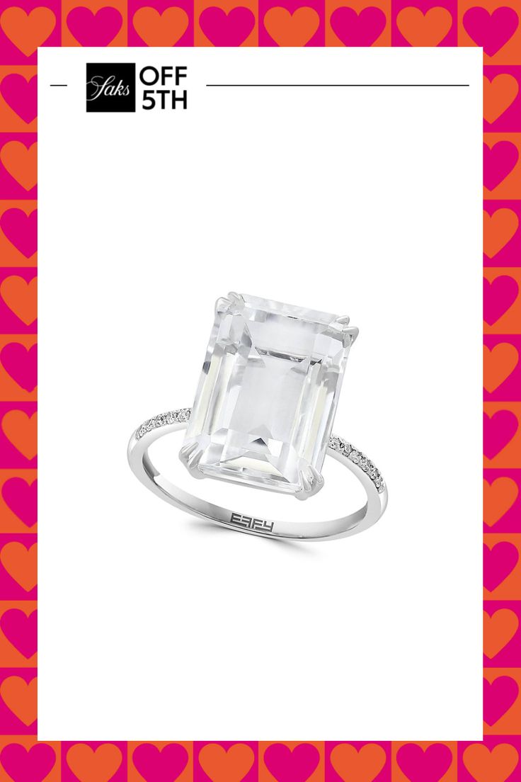 From The Golden Finds Collection. White Topaz Diamonds, 0.05 Tcw Diamond Color: Hi Diamond Clarity: I1-I2 14k White Gold Made In Usa Size Width, About 0.43" Click Here For A Guide To Jewelry & Watches. Center Core - Jewelry Trunk > Saks Off 5th. Effy. Size: 7. Formal White Topaz Gemstone Ring, Formal White Topaz Ring With Accent Stones, Diamond White Topaz Ring With Diamond Accents, Gift Topaz Ring With Diamond Accents Baguette Cut, Gift Topaz Baguette Cut Ring With Diamond Accents, Gift Baguette Cut Topaz Ring With Diamond Accents, White Baguette Cut Gemstone Rings, Baguette Cut Topaz Ring With Diamond Accents, Formal White Topaz Ring With Diamond Accents