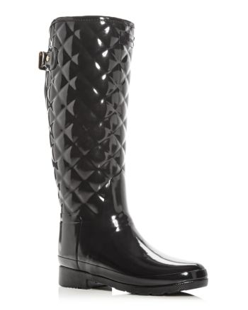 Hunter Women's Refined Gloss Quilted Rain Boots Hunter Refined Boots, Hunter Refined, Hunter Boots Outfit, Rain Boots Fashion, Quilted Boots, Fashionable Snow Boots, Hunter Rain Boots, Womens Rain Boots, Alaska Cruise