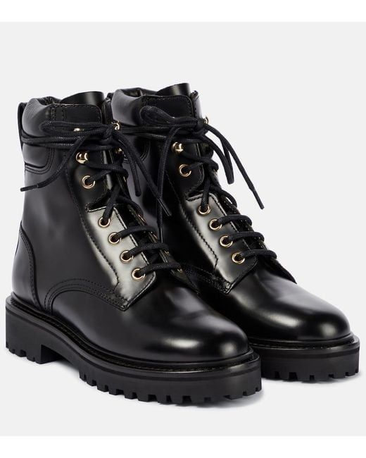 Isabel Marant Campa Leather Ankle Boots in Black | Lyst All Black Fashion, Leather Combat Boots, Ankle Boots Flat, Danner Mountain Light Boot, Leather Items, Dr. Martens Boots, Leather Ankle Boots, Isabel Marant, Leather Fashion