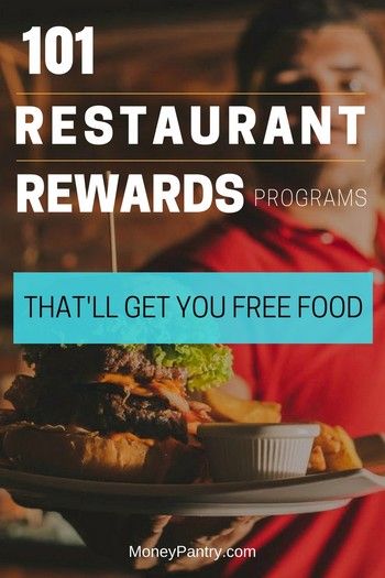 a person holding a plate with food on it and the words 101 restaurant reward programs that'll get you free food