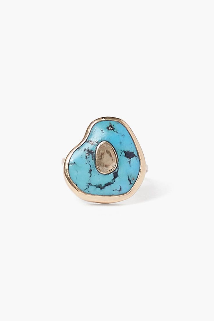 14k Turquoise Oasis Ring – Chan Luu Turquoise Wedding Jewelry, Oasis Style, Ring Turquoise, Handmade Fine Jewelry, Unique Diamonds, Turquoise Rings, Chan Luu, Pearl Gemstone, Natural Turquoise