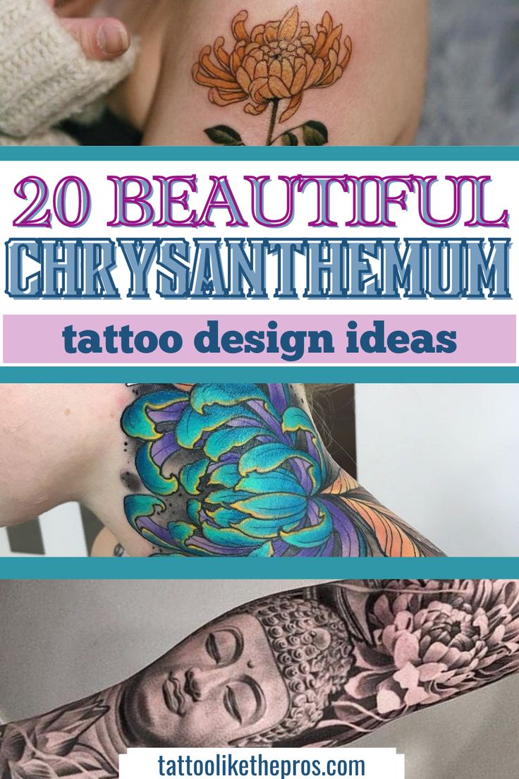 the top 20 beautiful chrysanthemum tattoo designs for women and men on their chest