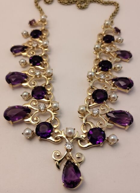 Elegant Purple Multi-stone Necklace, Elegant Purple Multi-stone Necklaces, Exquisite Formal Amethyst Necklace, Exquisite Amethyst Necklace For Formal Occasions, Luxury Multi-stone Amethyst Jewelry, Luxury Amethyst Multi-stone Jewelry, Luxury Multi-stone Amethyst Necklace, Luxury Amethyst Multi-stone Necklace, Luxury Amethyst Necklace For Formal Occasions