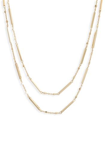 The 18-karat-gold plate brings shimmering light to this double-chain necklace that complements both casual and elevated looks. 14" shortest length; 16" longest length 18k-gold plate Imported Latinx Owned/Founded Gold Multi-strand Satellite Chain Necklace, Yellow Gold Necklace With Double Chain And Rectangular Links, Double Strand Layered Necklace In Yellow Gold, Double Strand Yellow Gold Layered Necklace, Gold Double Strand Layered Necklace For Formal Occasions, Gold-tone Double Strand Gold Plated Necklace, Gold Plated Double Strand Chain Necklace, Gold Double Strand Necklace With Double Chain, Gold Double Strand Layered Necklace