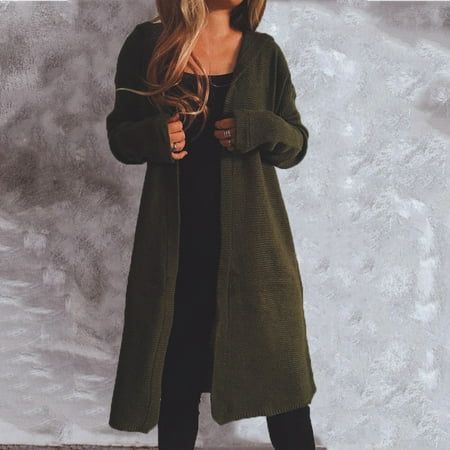 Otvok Womens Coats Plus Size Autumn Sweater Cardigan Long Sleeve Hooded Tops Color/Size: Green/S Gender: Women/Female/Girl It is made of high quality materials, durable enought for your daily wearing. I am sure you will like it! If you have any questions about this products, please feel free to contact us. We will contact you within 24 hours to provide you with a better solution. KEY1: Flash picks, rollback, Womens plus size clearance, womens clearance Color: Multicolor.  Age Group: adult. Hood Hat, Long Sweaters Cardigan, Hooded Tops, Womens Clothing Stores, Casual Coat, Casual Sweaters, Belleza Natural, Fall Sweaters, Hooded Sweater