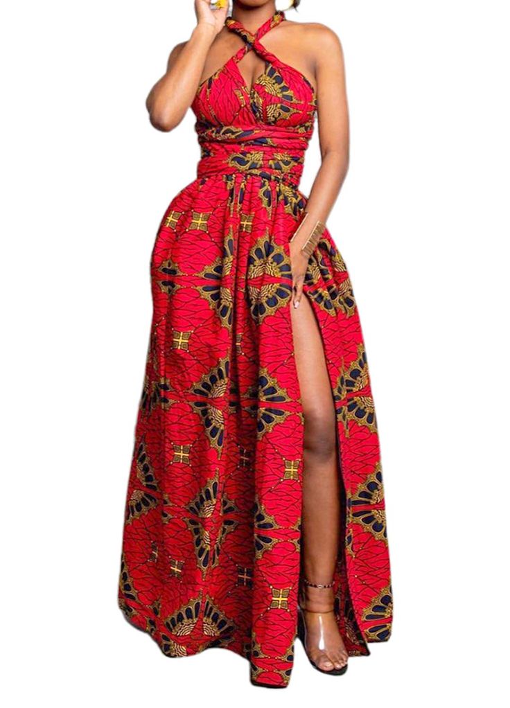 PRICES MAY VARY. Material: 100% Polyester,soft and convenient to wear SIZE: XXL,XL, L, M. Suggest to order a size up or refer to size measurement on product description before ordering Colorful Multi-Way Long Ankle Length Dress,can be tube dress,halter dress,spaghetti straps dress,inclined shoulder dress,off shoulder dress bat sleeve dress,you can choose different styles depend on the wearing ways Perfect for Party, Nightclub Wear, Beachwear,Concert,can easily match up with high heels and evenin Bat Sleeves Dress, Multi Way Dress, Vintage Boho Dress, Dress Pleated, Ankle Length Dress, Maxi Robes, Vestidos Vintage, African Dresses For Women, African Attire