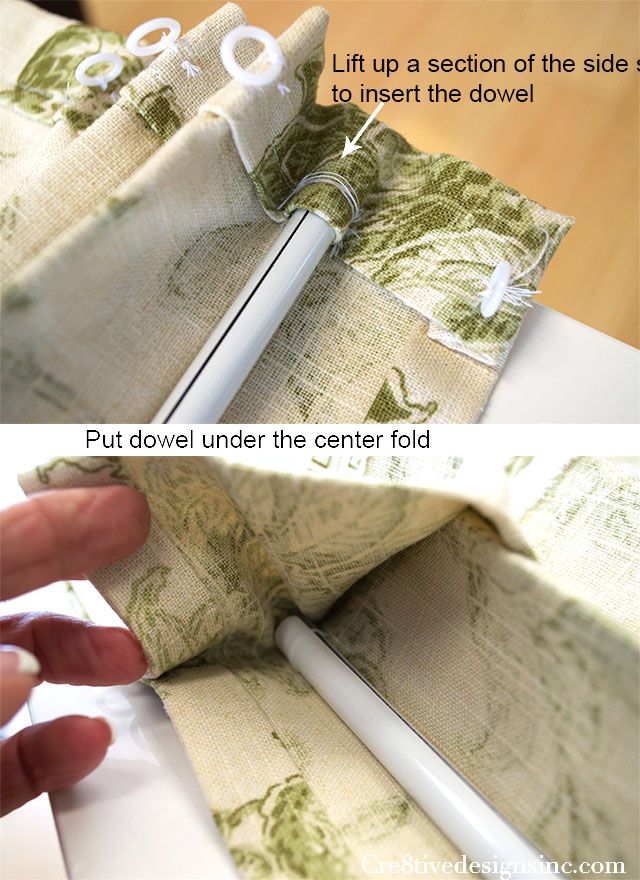 the instructions for how to sew an upholstered curtain