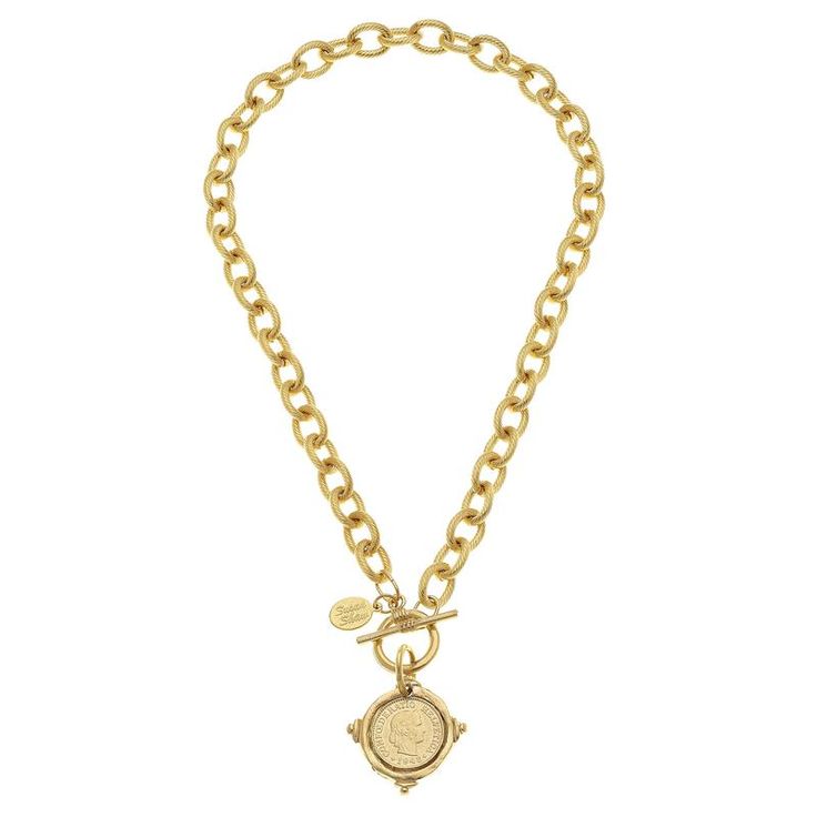 Susan Shaw Toggle Bracelet w/ Cotton Pearl Charm - Susan Shaw Jewelry Susan Shaw, Gold Coin Necklace, Toggle Necklace, Bee Necklace, Handmade Jewelry Designs, Looks Chic, Coin Necklace, Stunning Necklace, Gold Coins