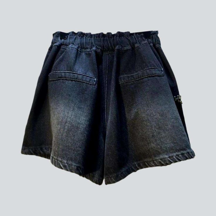 Celebrate the unfussy spirit of summer with our 2k-inspired. diamond stars embellished denim shorts from our 2023 Summer Collection! With its classic. high-waisted silhouette and baggy silhouette. this timeless piece is perfect for making unforgettable memories.Why These Shorts are a Summer Must-HaveThis versatile piece is patterned to reveal your inner fashionista! Its high-waisted fit type and baggy fit captures the nostalgic trends of the past. while its diamond stars embellishments bring a t Trendy Relaxed Fit Knee-length Jean Shorts, Trendy Streetwear Washed Black Shorts, Washed Black Summer Streetwear Bottoms, Summer Washed Black Bottoms For Streetwear, Oversized High Rise Bottoms For Summer, Oversized Short Bottoms For Spring, Oversized Summer Shorts With Pockets, Oversized Bottoms For Spring, Washed Black Jean Shorts For Summer Streetwear