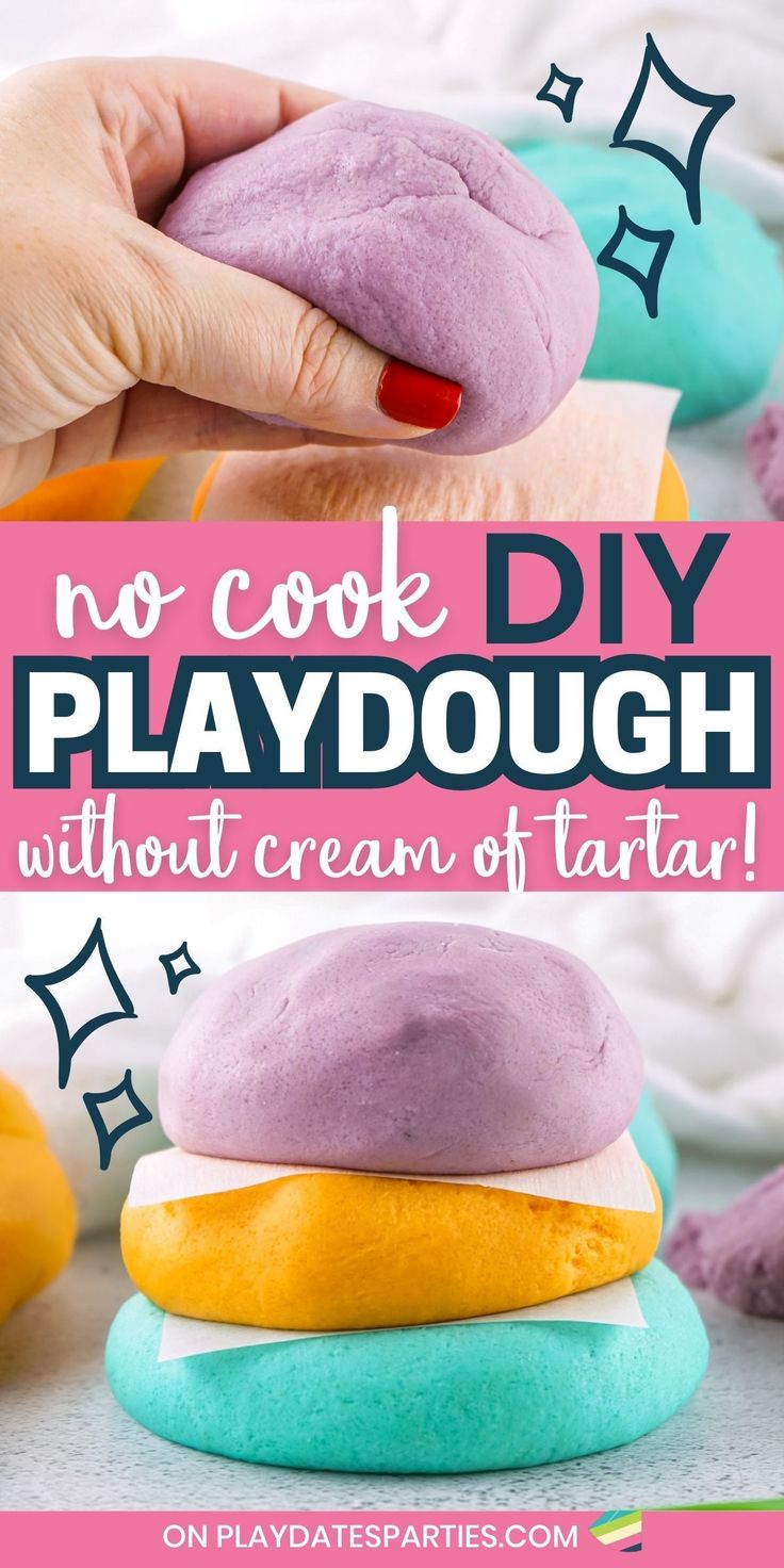 no cook playdough without cream of tartar