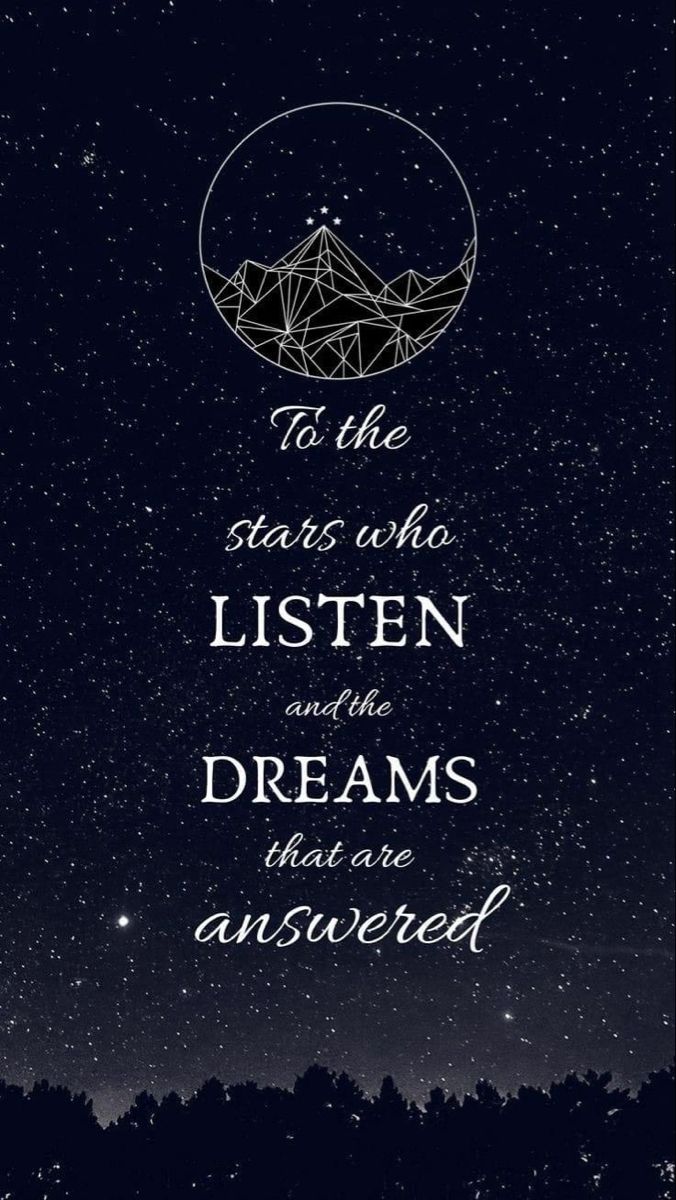 the stars who listen to the stars who listen to the dreams that are answered poster