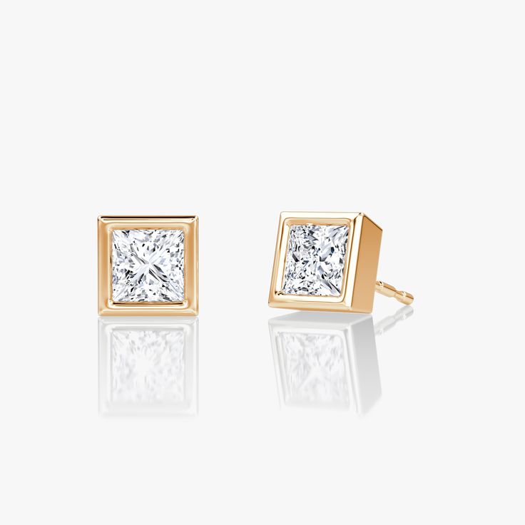 The Bezel Solitaire Studs combine vintage-inspired detail and modern appeal together for a look that’s timelessly elegant. Classic White Gold Earrings With Timeless Design, Classic White Gold Earrings, Timeless Yellow Gold Diamond Earrings For Formal Occasions, Timeless Formal Diamond Earrings, Luxury Polished Diamond Earrings For Anniversary, Luxury Diamond Earrings For Anniversary With Polished Finish, Elegant Timeless Diamond Earrings For Anniversary, Elegant Diamond Earrings With Timeless Design, Classic Gold Diamond Earrings