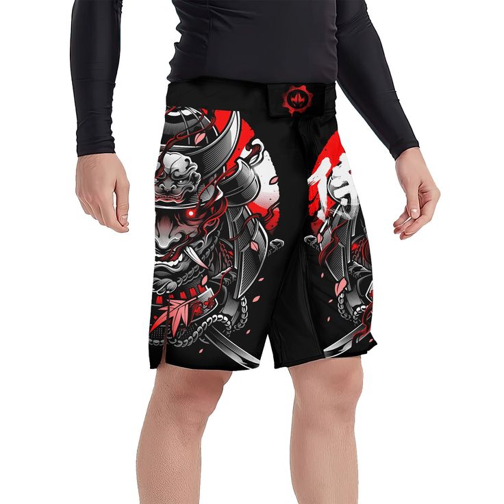 Devil Shogun Fight Shorts Samurai Workout, Samurai Training, Martial Arts Shorts, Fitness Discipline, Gym Shorts Men, Boxing Shorts, Different Sports, Martial Art, High Intensity Workout