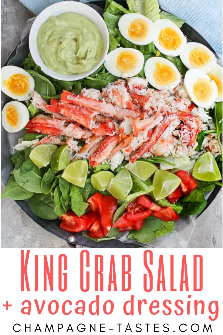 king crab salad with avocado dressing is an easy, healthy and delicious appetizer