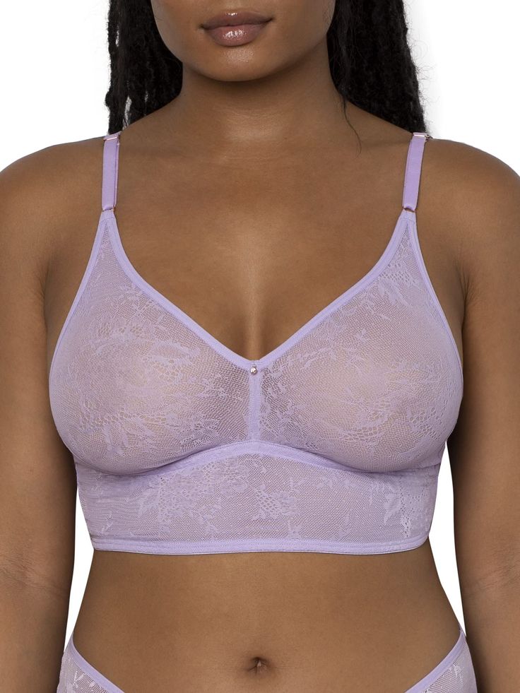 PRICES MAY VARY. The best bralette for layering, the Smooth Lace Longline Bralette is designed with all-over flat lace that is smooth to the touch and virtually invisible under even your form fitting clothes. This lacey bralette has smooth mesh lining for added comfort and support. Designed versatility, comfort and style in mind, this cute bralette is complete with a plunging neckline, longline design and convertible clips for a crisscross back option. Low open back pairs well with open back top Simple Workout Routine, Simple Workout, Form Fitting Clothes, Best Sunglasses, Fitting Clothes, Longline Bra, Workout Routines, Everyday Bra, Bra And Panty Sets