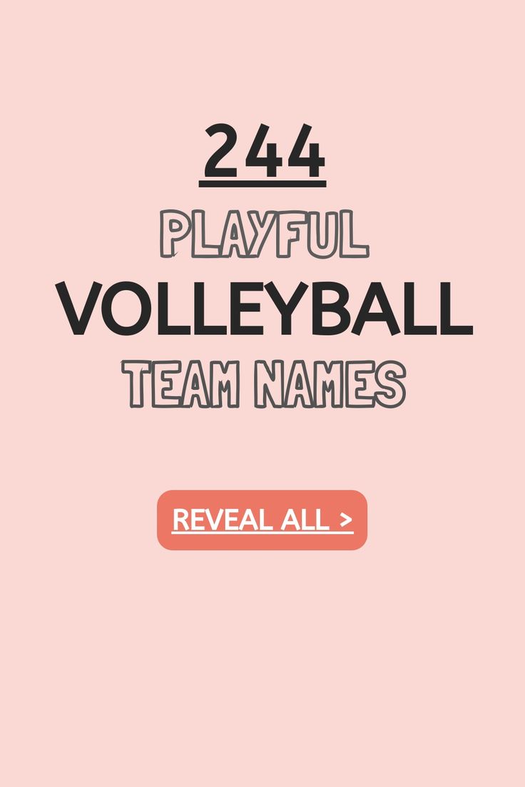 the volleyball team name and number are shown on this pink background with black lettering that reads,