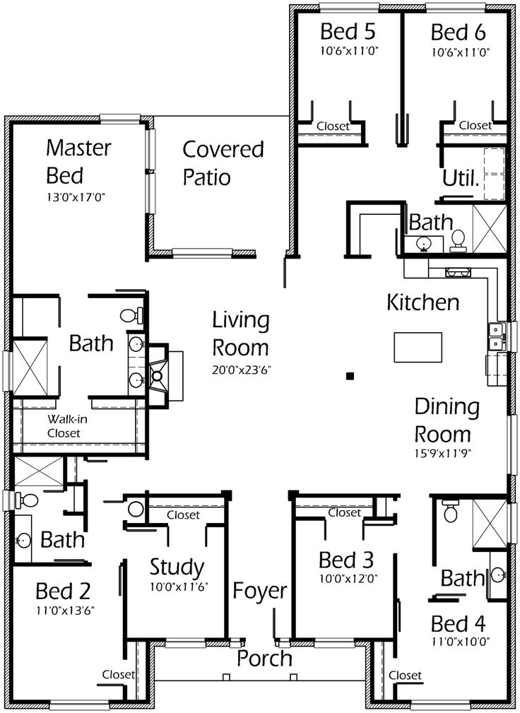 the floor plan for a two story house with three bedroom and an attached living area