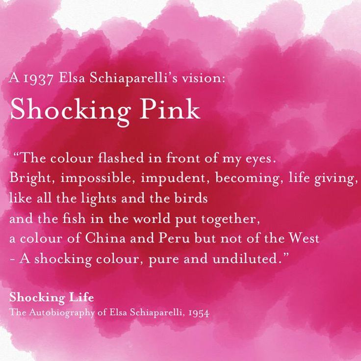 a poem written in pink ink on a white background with the words shocking pink