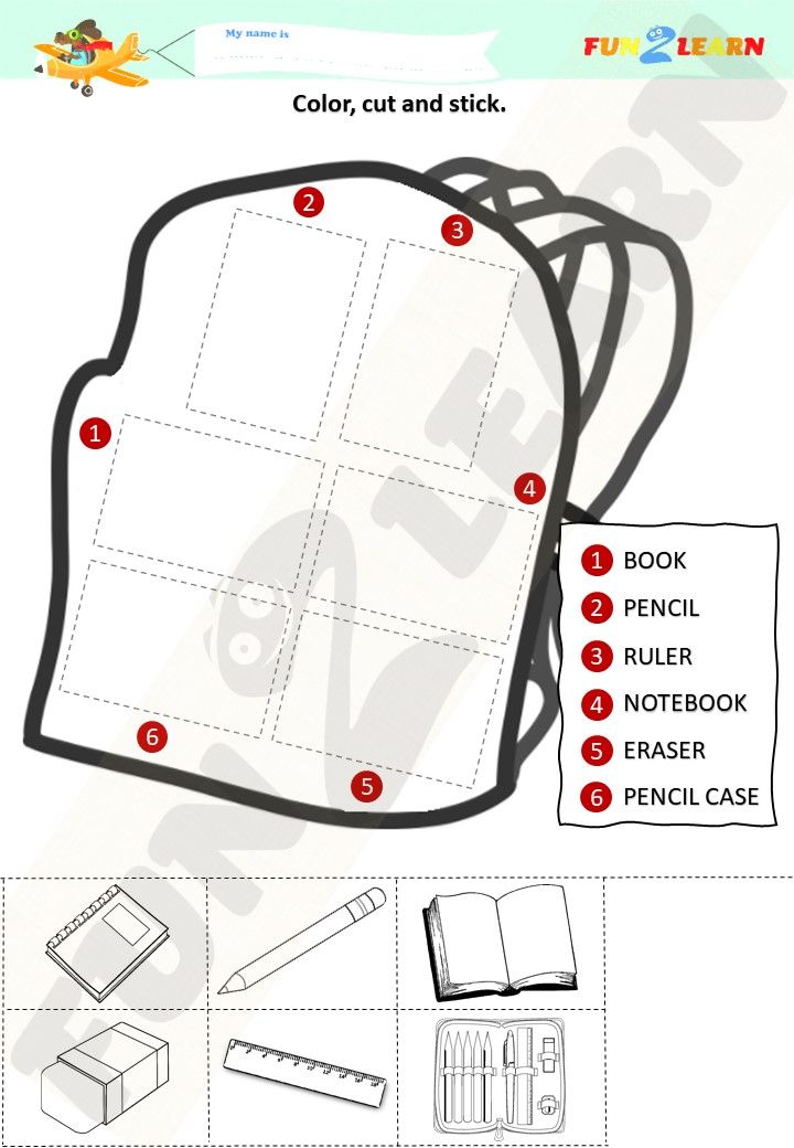 the instructions for how to make a paper bag with scissors, pencils and other items