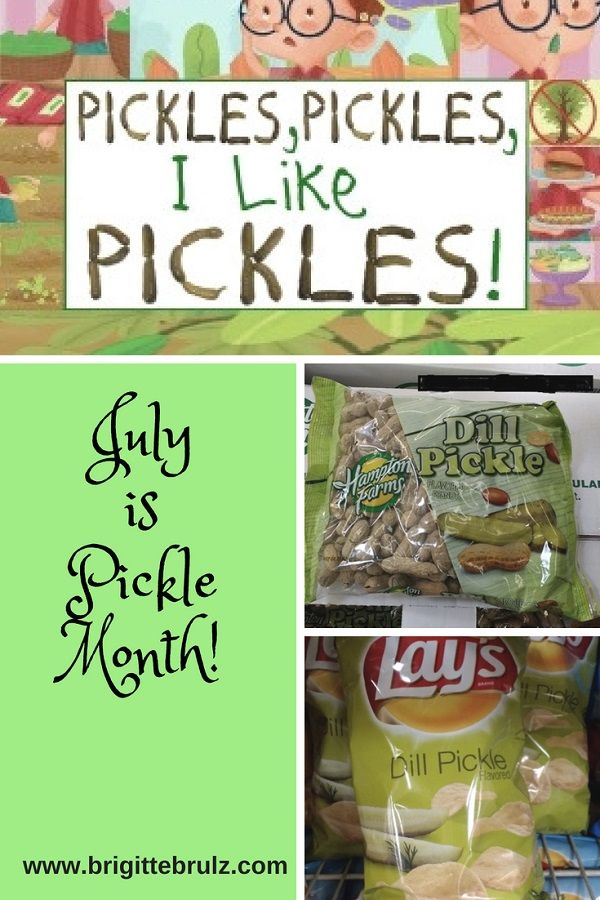 there is a sign that says pickles, i like pickles and jelly is back in the month