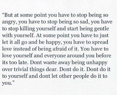 an open book with the words don't be afraid if you have to stop being so angry, you have to stop