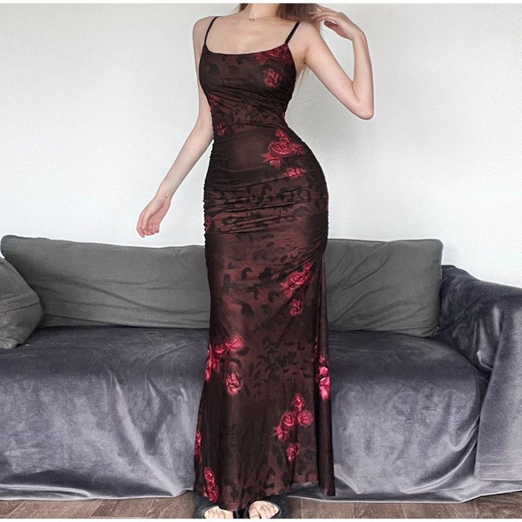 The 'Wild For A While' Backless Maxi dress by Bella Chix is the perfect blend of vintage style and modern detailing – a total must-have for a diva like you! With a spaghetti strap bodycon fit, a striking slash neck, and a daring side split, you'll be sure to turn heads wherever you go. Get ready to travel back in time with an undeniably stylish twist! Product Specifications Sleeve Style: Spaghetti Strap Sleeve Length: Sleeveless Silhouette: Straight Neckline: Slash neck Fit Type: Slim Fabric Typ Maxi Dress Backless, Leopard Maxi Dress, Cami Maxi Dress, Long Bodycon Dress, Split Maxi Dress, Flower Print Dress, Backless Maxi Dresses, Printed Maxi, Summer Maxi Dress