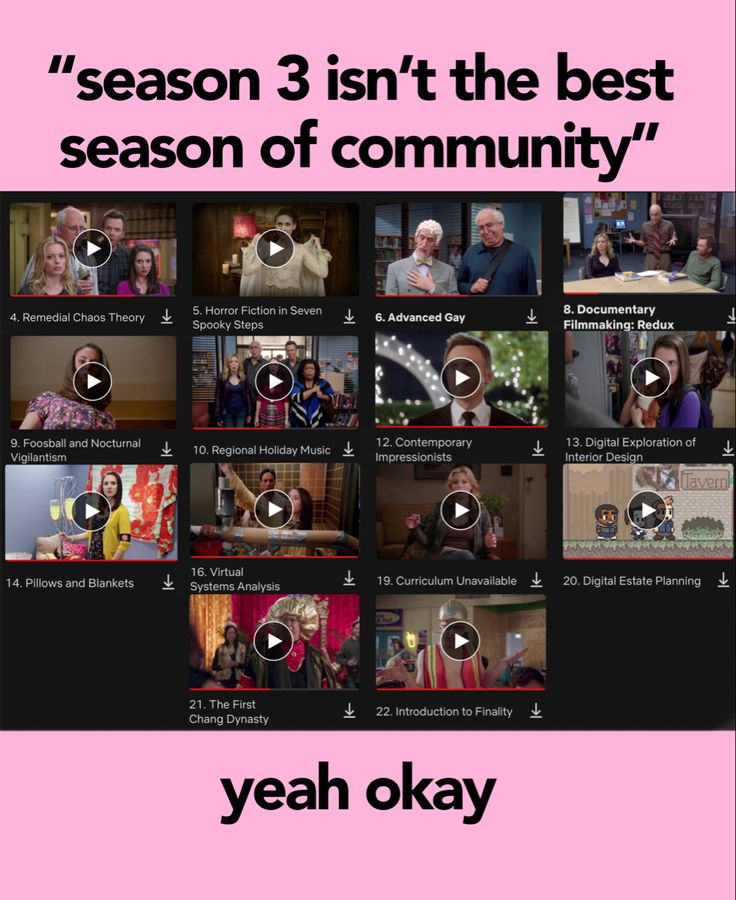 the poster for season 3 is shown in black and pink, with an image of several people