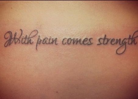 With Pain Comes Strength, Mama Tattoos, Tattoos Meaning Strength, Survivor Tattoo, Quote Tattoos Girls, Awareness Tattoo, Phrase Tattoos, Tattoo Lettering Styles, Small Quote Tattoos