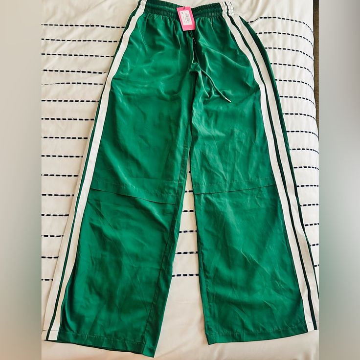 Nwt - Pacsun Baggy Track Pants, Green Sporty Ankle-length Summer Pants, Sporty Green Straight Pants, Green Sporty Parachute Pants For Summer, Spring Athleisure Green Pants, Spring Green Athleisure Pants, Green Sporty Wide Leg Parachute Pants, Green Wide Leg Sporty Parachute Pants, Green Wide Leg Parachute Pants Sporty Style, Sporty Green Straight Bottoms