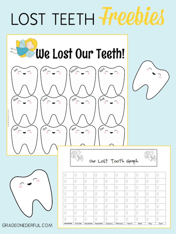 the lost tooth chart is shown in this printable activity for kids to learn how to use