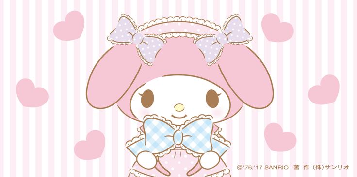 a cute little bunny holding a heart shaped object in her hands with hearts on the background