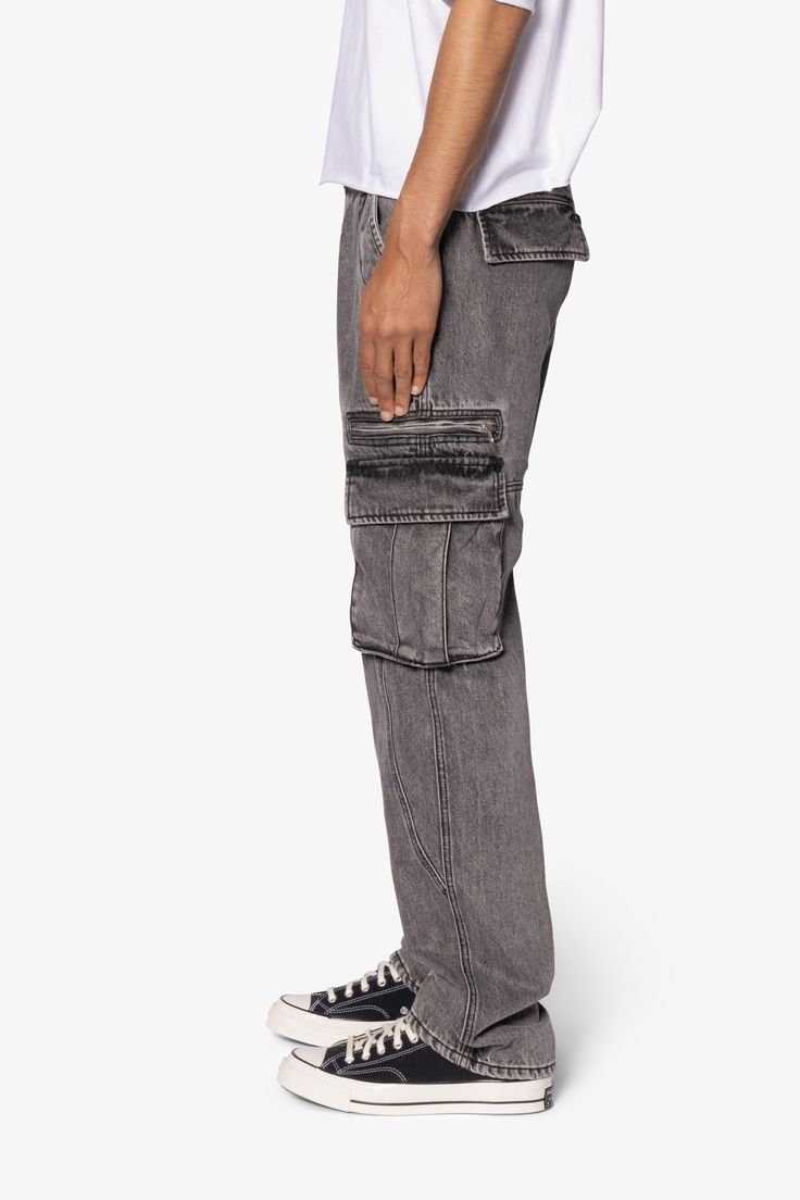 the V652 Owl Grey Cargo Pants is designed with our new V fit which is relaxed throughout and features a vintage washed black ddenim, cargo pockets at the outseam, panelling details throughout, and finished sanding throughout. details relaxed fit throughout* 100% cotton extended inseam model is 6’1, 140 lbs and wears a size 30 *note: this denim is not constructed with stretch or spandex Owl Grey, Grey Cargo Pants, 140 Lbs, Nylon Pants, Sanding, Denim Wash, Short Tops, Cargo Pants, Black Pants