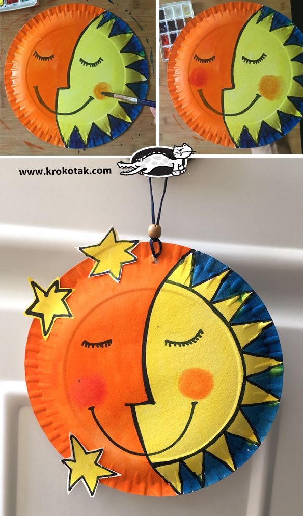 this paper plate sun and moon craft is perfect for the kids to make it looks like they are sleeping