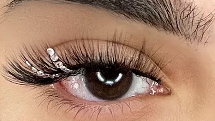 Lashes With Diamonds, Diamond Lashes, Lashes With Diamonds On Them, 3d Eyelash Extensions, Mink Individual Lashes, Mink Eyelash Extensions, Mink Lash Extensions, Eyelash Kit, Lashes False