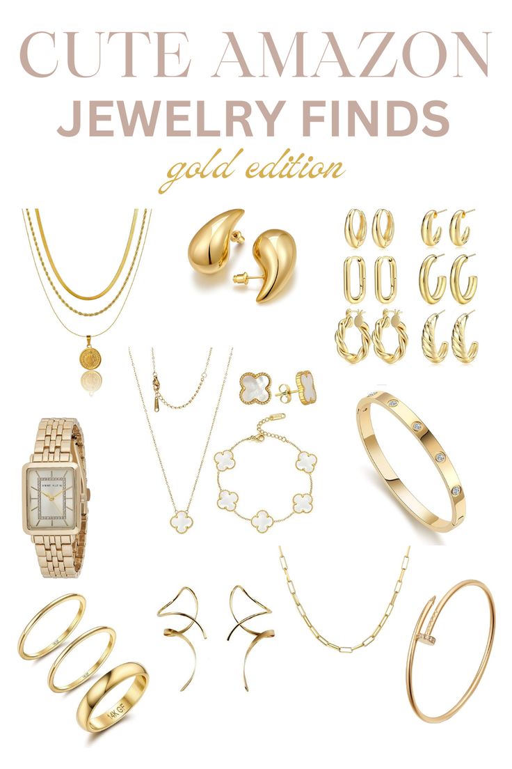 Cute and affordable gold jewelry finds from Amazon. affordable jewelry, amazon, amazon finds, amazon gold jewelry, amazon jewelry, amazon must haves, basic gold jewelry, best amazon gold jewelry, best amazon jewelry, bracelet, dainty gold jewelry, earrings, everyday gold jewelry, found it on amazon, gold bracelet, gold earrings, gold jewelry, gold necklace, gold ring, minimal gold jewelry, simple gold jewelry Layered Necklaces Gold Amazon, Classic Jewelry Essentials Gold, Best Rings On Amazon, Best Amazon Earrings, Amazon Jewelry Finds Silver, Cute Amazon Jewelry, Gold Earrings Amazon, Spring 2024 Jewelry Trends, Amazon Gold Jewelry