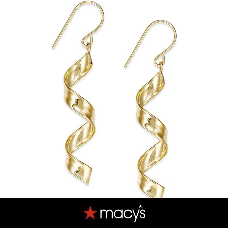 in stock Elegant Spiral Gold Plated Earrings, Formal Spiral Jewelry With Matching Earrings, Formal Spiral-shaped Jewelry With Matching Earrings, Elegant Yellow Gold Swirl Earrings, Elegant Spiral Gold-plated Jewelry, Elegant Spiral Gold Plated Jewelry, Elegant Spiral Shaped Gold Plated Jewelry, Elegant Gold-plated Spiral Jewelry, 14k Gold Spiral Jewelry For Anniversary