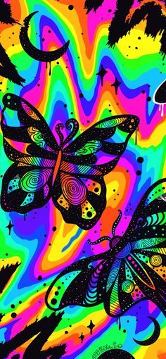 an image of colorful butterflies flying in the sky