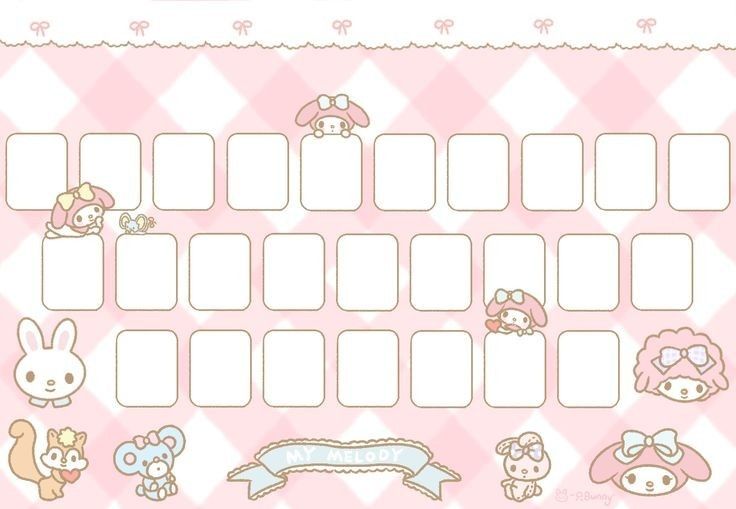 a pink and white checkered background with cartoon animals