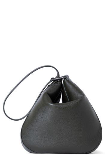 Creative Director Albert Kriemler creates the perfect everyday bag in this slightly slouchy hobo made from napa calfskin with signature trapezoid-ring hardware. Magnetic flap closure Adjustable shoulder strap Interior zip pocket Leather Imported Designer Handbags Structured Leather Hobo Bag For Everyday Use, Structured Leather Hobo Bag For Daily Use, Versatile Leather Hobo Bag With Round Handle, Modern Leather Hobo Bag With Top Handle, Modern Leather Top Handle Hobo Bag, Modern Hobo Bag With Leather Handles For Formal Occasions, Modern Formal Hobo Bag With Leather Handles, Modern Structured Leather Hobo Bag, Evening Hobo Bag In Textured Calf Leather