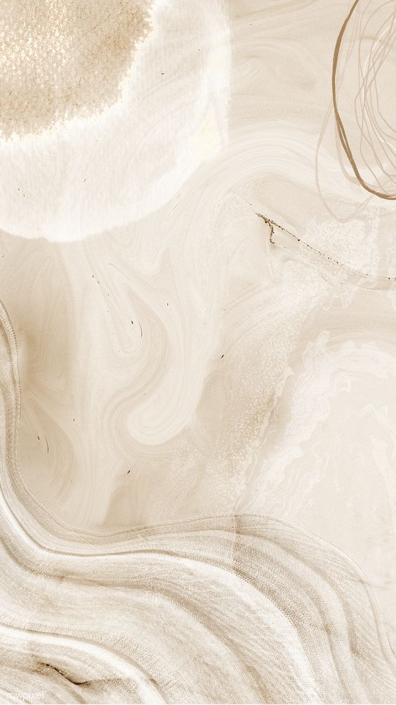 an abstract painting with white and brown colors