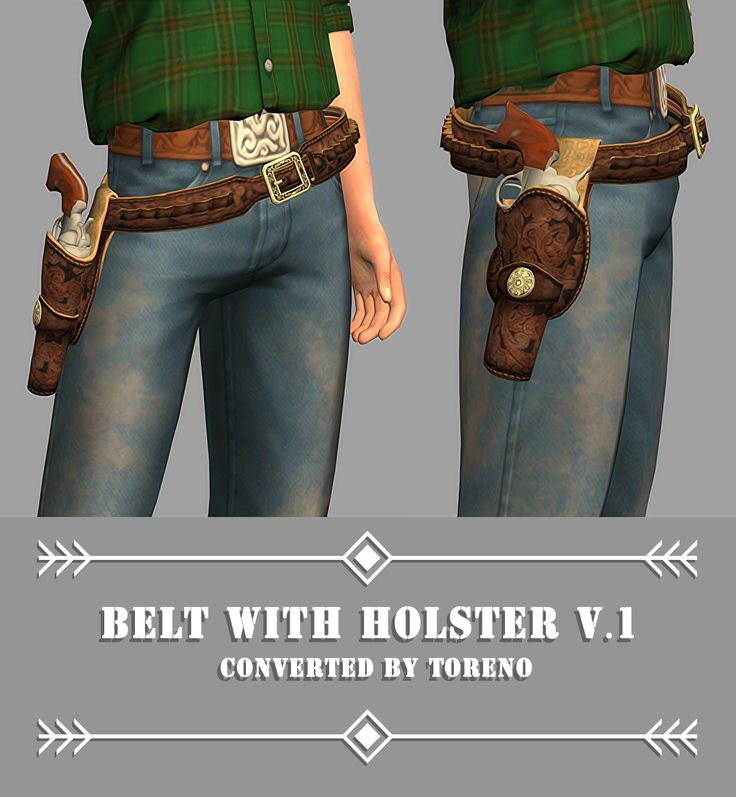 the belt with holster v1 is converted by torno for the game